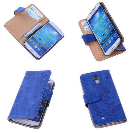 Bestcases Vintage Blauw Book Cover Samsung Galaxy S4 i9500