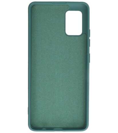 2.0mm Dikke Fashion Backcover Telefoonhoesje voor Samsung Galaxy A51 5G - Donker Groen