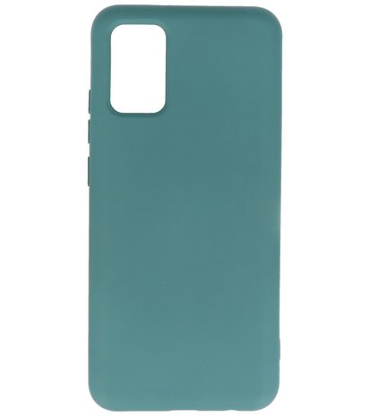 2.0mm Dikke Fashion Backcover Telefoonhoesje voor Samsung Galaxy A02s - Donker Groen