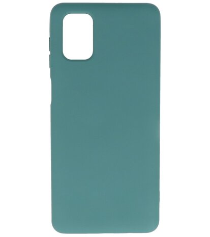 2.0mm Dikke Fashion Backcover Telefoonhoesje voor Samsung Galaxy M51 - Donker Groen