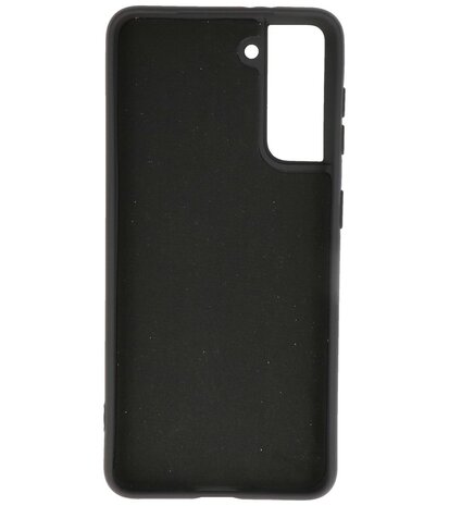 2.0mm Dikke Fashion Backcover Telefoonhoesje voor Samsung Galaxy S21 - Zwart