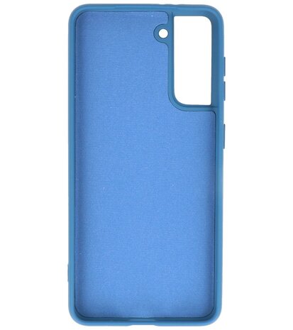 2.0mm Dikke Fashion Backcover Telefoonhoesje voor Samsung Galaxy S21 - Navy