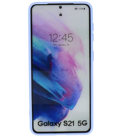 2.0mm Dikke Fashion Backcover Telefoonhoesje voor Samsung Galaxy S21 - Paars