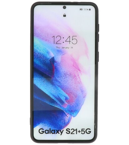 2.0mm Dikke Fashion Backcover Telefoonhoesje voor Samsung Galaxy S21 Plus - Zwart