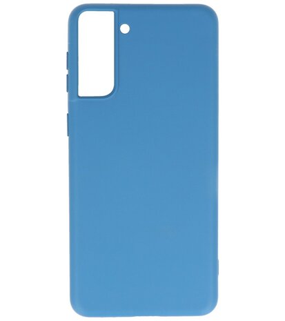 2.0mm Dikke Fashion Backcover Telefoonhoesje voor Samsung Galaxy S21 Plus - Navy