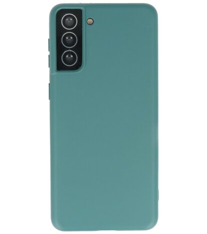 2.0mm Dikke Fashion Backcover Telefoonhoesje voor Samsung Galaxy S21 Plus - Donker Groen