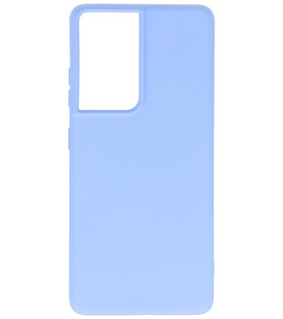 2.0mm Dikke Fashion Backcover Telefoonhoesje voor Samsung Galaxy S21 Ultra - Paars