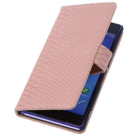 Bestcases Slang Pink Hoesje voor Sony Xperia Z2 Bookcase Cover