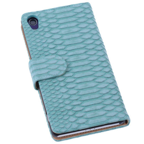 Bestcases Slang Turquoise Hoesje voor Sony Xperia Z2 Bookcase Cover
