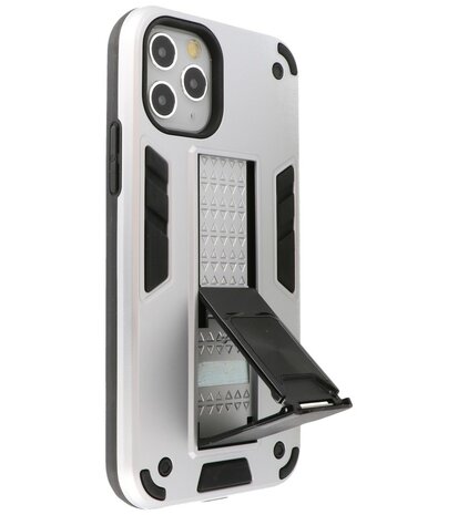 Tough Armor Hardcase Met Standfunctie Hoesje voor iPhone 11 Pro Max - Zilver