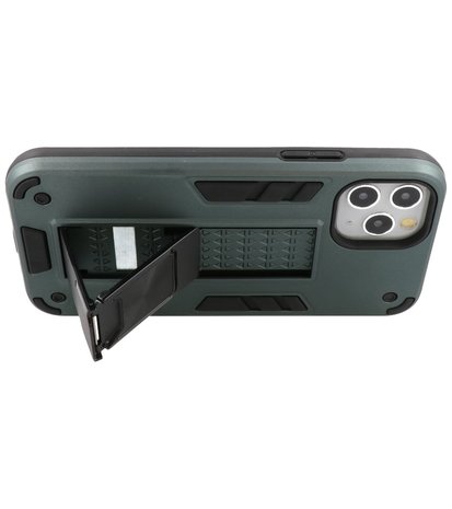 Tough Armor Hardcase Met Standfunctie Hoesje voor iPhone 11 Pro Max - Donker Groen