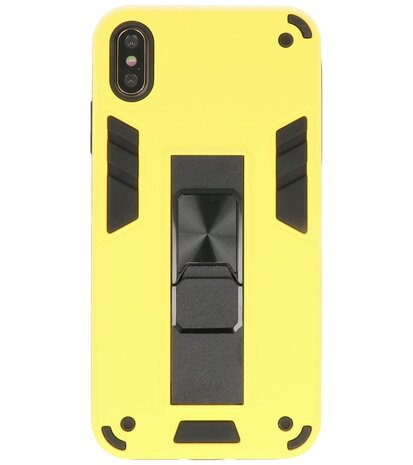 Tough Armor Hardcase Met Standfunctie Hoesje voor iPhone Xs - Geel