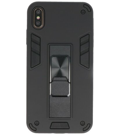 Tough Armor Hardcase Met Standfunctie Hoesje voor iPhone Xs Max - Zwart