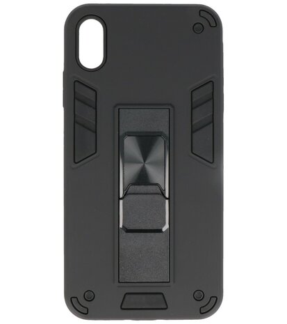 Tough Armor Hardcase Met Standfunctie Hoesje voor iPhone Xs Max - Zwart