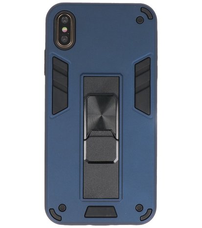 Tough Armor Hardcase Met Standfunctie Hoesje voor iPhone Xs Max - Navy