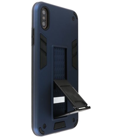 Tough Armor Hardcase Met Standfunctie Hoesje voor iPhone Xs Max - Navy