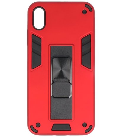 Tough Armor Hardcase Met Standfunctie Hoesje voor iPhone Xs Max - Rood