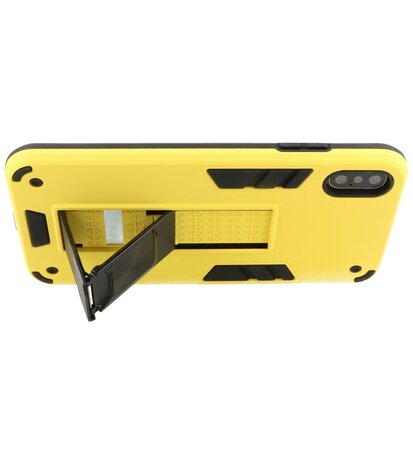 Tough Armor Hardcase Met Standfunctie Hoesje voor iPhone Xs Max - Geel