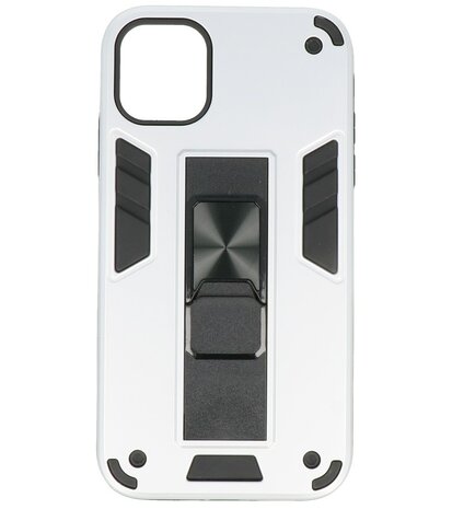 Tough Armor Hardcase Met Standfunctie Hoesje voor iPhone 11 - Zilver