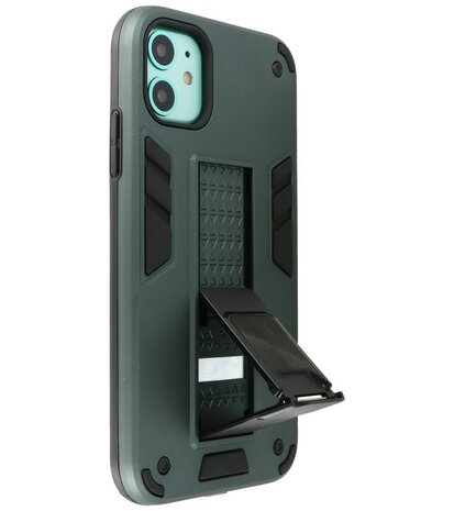 Tough Armor Hardcase Met Standfunctie Hoesje voor iPhone 11 - Donker Groen
