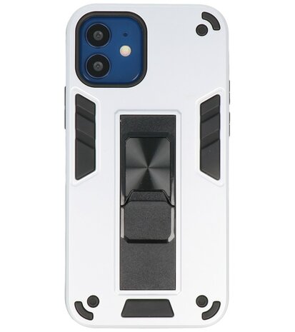 Tough Armor Hardcase Met Standfunctie Hoesje voor iPhone 12 Mini - Zilver