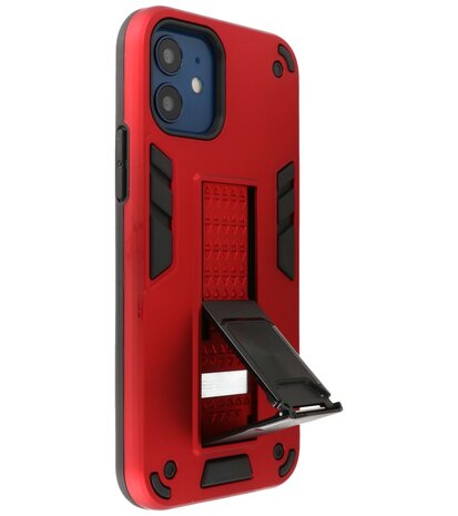 Tough Armor Hardcase Met Standfunctie Hoesje voor iPhone 12 Mini - Rood