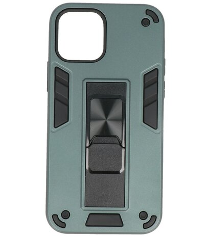 Tough Armor Hardcase Met Standfunctie Hoesje voor iPhone 12 Mini - Donker Groen
