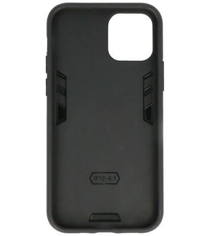 Tough Armor Hardcase Met Standfunctie Hoesje voor iPhone 12 - 12 Pro - Zilver