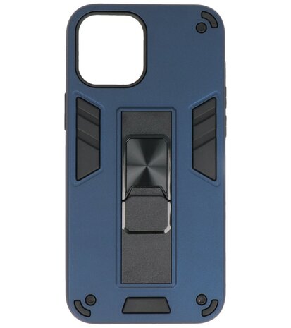 Tough Armor Hardcase Met Standfunctie Hoesje voor iPhone 12 - 12 Pro - Navy