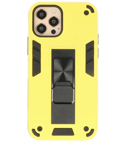 Tough Armor Hardcase Met Standfunctie Hoesje voor iPhone 12 - 12 Pro - Geel