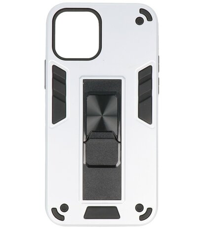 Tough Armor Hardcase Met Standfunctie Hoesje voor iPhone 12 Pro Max - Zilver