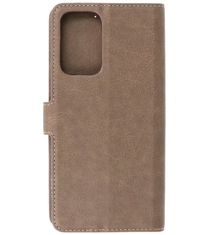 Book Case Pasjeshouder Telefoonhoesje voor Samsung Galaxy A72 / A72 5G - Grijs
