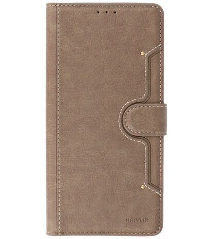 Book Case Pasjeshouder Telefoonhoesje voor Samsung Galaxy A72 / A72 5G - Grijs