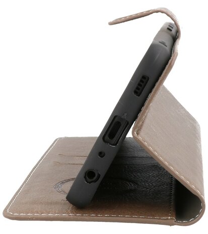 Book Case Pasjeshouder Telefoonhoesje voor Samsung Galaxy A72 / A72 5G - Grijs