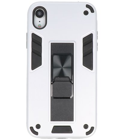 Tough Armor Hardcase Met Standfunctie Hoesje voor iPhone XR - Zilver