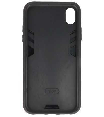 Tough Armor Hardcase Met Standfunctie Hoesje voor iPhone XR - Zilver