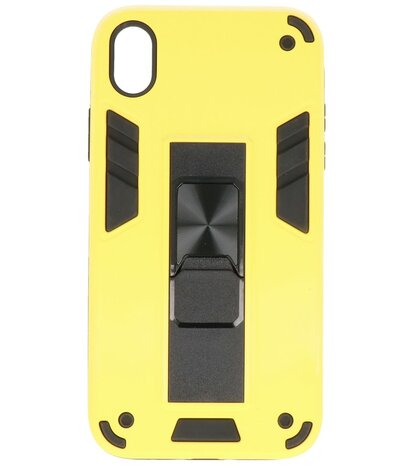 Tough Armor Hardcase Met Standfunctie Hoesje voor iPhone XR - Geel