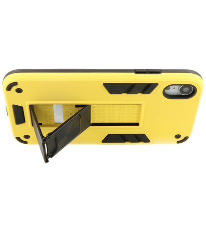 Tough Armor Hardcase Met Standfunctie Hoesje voor iPhone XR - Geel