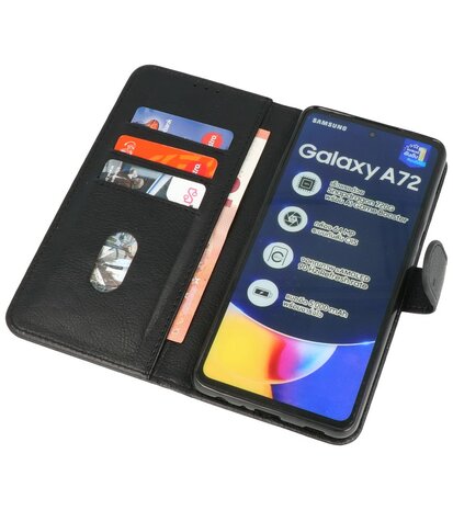 Booktype Wallet Case Telefoonhoesje voor Samsung Galaxy A72 5G - Zwart