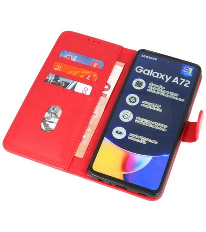 Booktype Wallet Case Telefoonhoesje voor Samsung Galaxy A72 5G - Rood