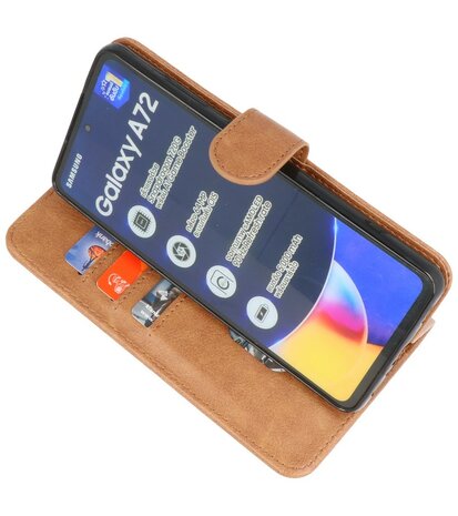 Booktype Wallet Case Telefoonhoesje voor Samsung Galaxy A72 5G - Bruin