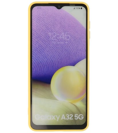 2.0mm Dikke Fashion Backcover Telefoonhoesje voor Samsung Galaxy A32 5G - Geel