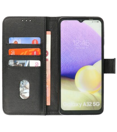 Booktype Wallet Case Telefoonhoesje voor Samsung Galaxy A32 5G - Zwart