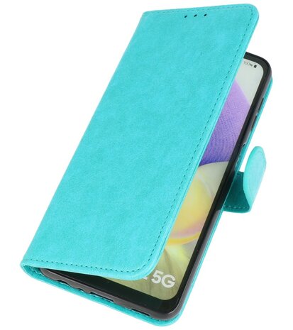Booktype Wallet Case Telefoonhoesje voor Samsung Galaxy A32 5G - Groen