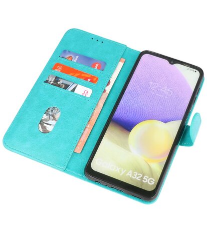 Booktype Wallet Case Telefoonhoesje voor Samsung Galaxy A32 5G - Groen