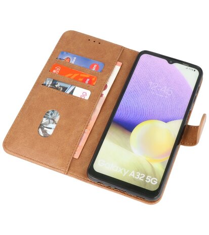 Booktype Wallet Case Telefoonhoesje voor Samsung Galaxy A32 5G - Bruin