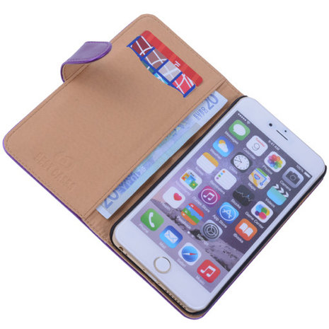 PU Leder Lila iPhone 6 Plus Book/Wallet Case/Cover
