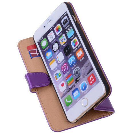 PU Leder Lila iPhone 6 Plus Book/Wallet Case/Cover