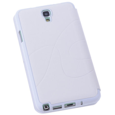Wit TPU Book Case Flip Cover Motief Hoesje voor Samsung Galaxy Note 3 Neo