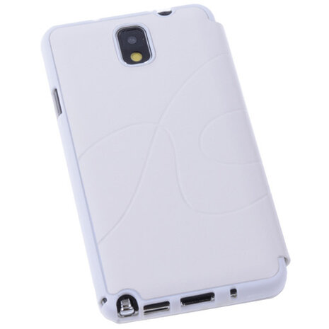 Bestcases Wit TPU Book Case Flip Cover Motief Hoesje voor Samsung Galaxy Note 3